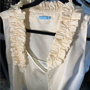 J. McLaughlin Ivory Sleeveless Top